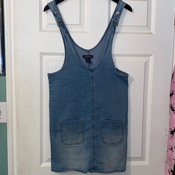 3/$30 Vintage Blue Spice Jean Dress - Picture 2 of 10
